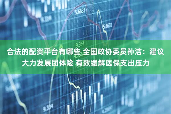 合法的配资平台有哪些 全国政协委员孙洁：建议大力发展团体险 有效缓解医保支出压力